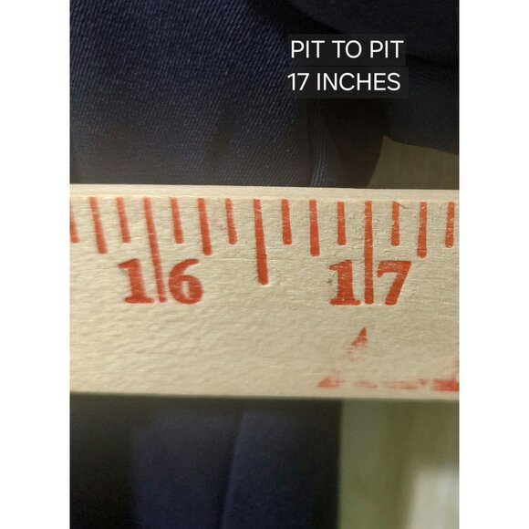 41 Hawthorn Navy Blue Blouse W/ Eyelet Sleeve Detail Size XS - Picture 7 of 9